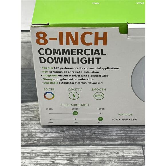 Simply Conserve 1-Light 8” LED Commercial Down Light, Adjustable. {C5}. - Picture 8 of 16